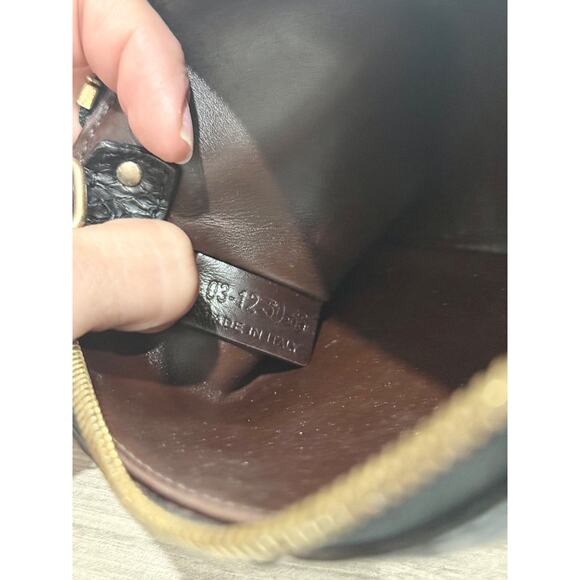 Chloe Snake Embossed Black Leather Chain Wristlet Small Pouch Clutch Handbag - Picture 10 of 10